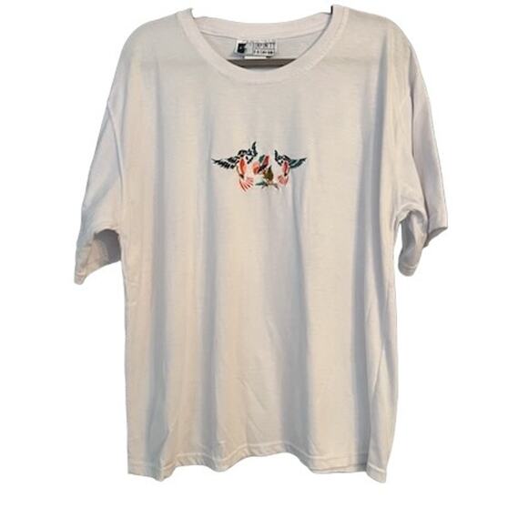 Infinity Fashions Vintage Hummingbird Embroidered T-Shirt Rhinestones Size XL - Picture 1 of 8